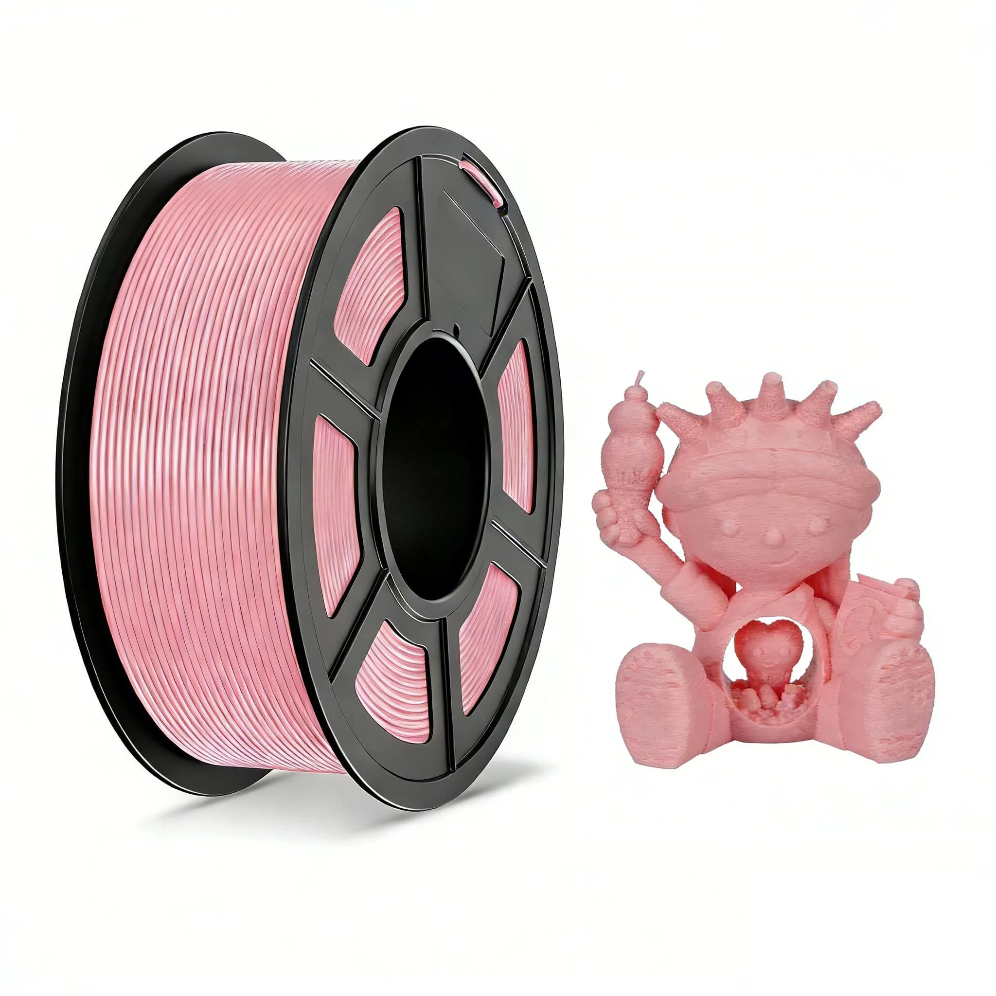 Filamento PETG per Stampante 3D 1.75mm 250g, Alta Velocità fino a 300mm/s, Nuova Formula ad Alta Resistenza, Eccellente Finitura, Rosa