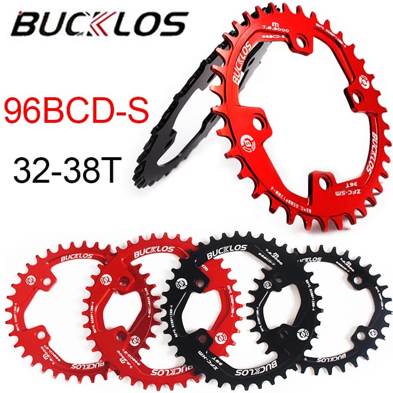 BUCKLOS asimmetria 96BCD-S corona 30T 32T 34T 36T 38T corona per bicicletta rotonda ovale MTB ruota dentata parti di Mountain Bike