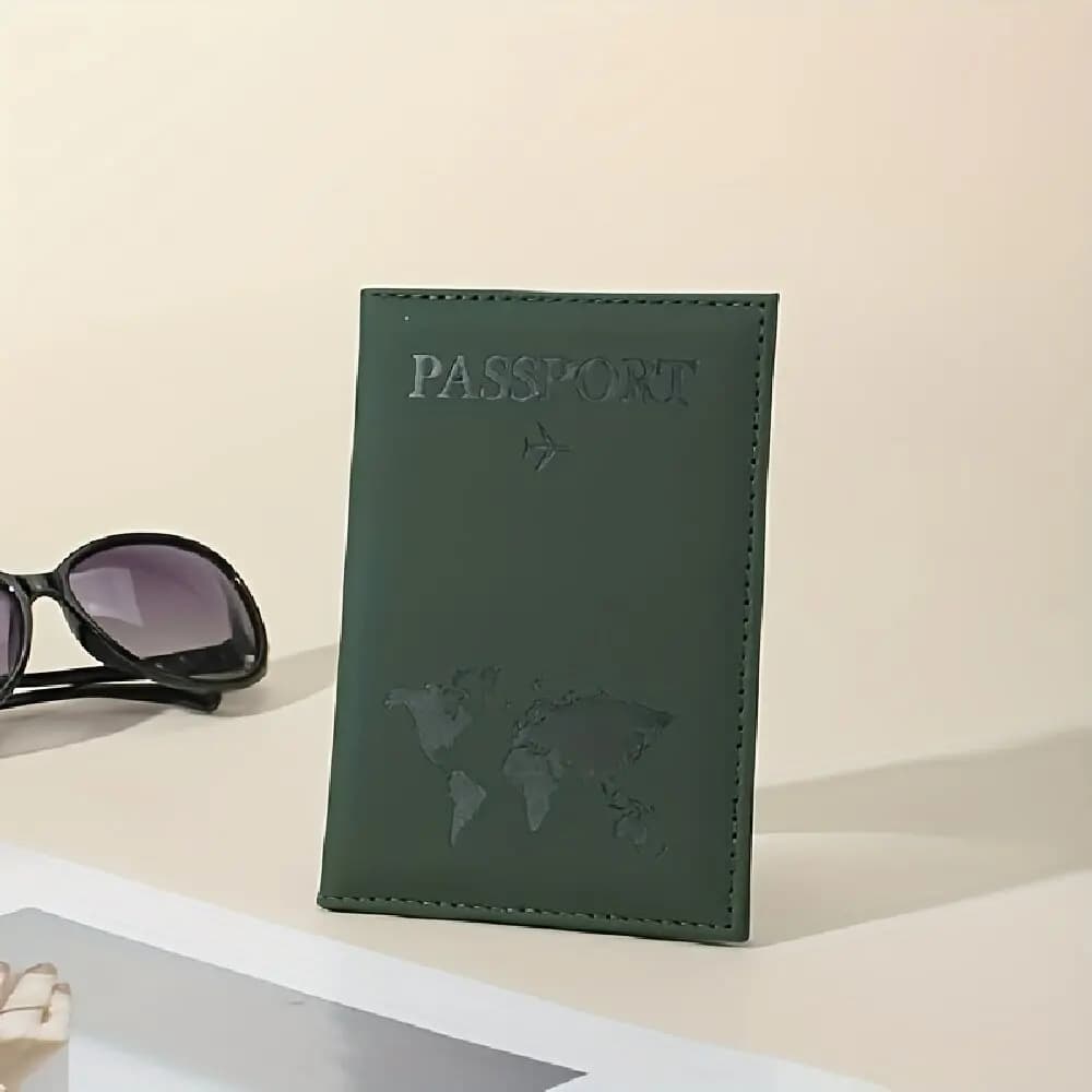 Custom Text Logo Passport Cover, Foldable Large Capacity Wallet Minimalist Stylish Holder Unisex Couple Daily Travel Use