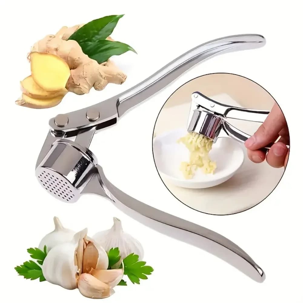 1 piece stainless steel garlic shredder, anti-rust, easy to squeeze and clean, home kitchen onion cutter, anti-slip han