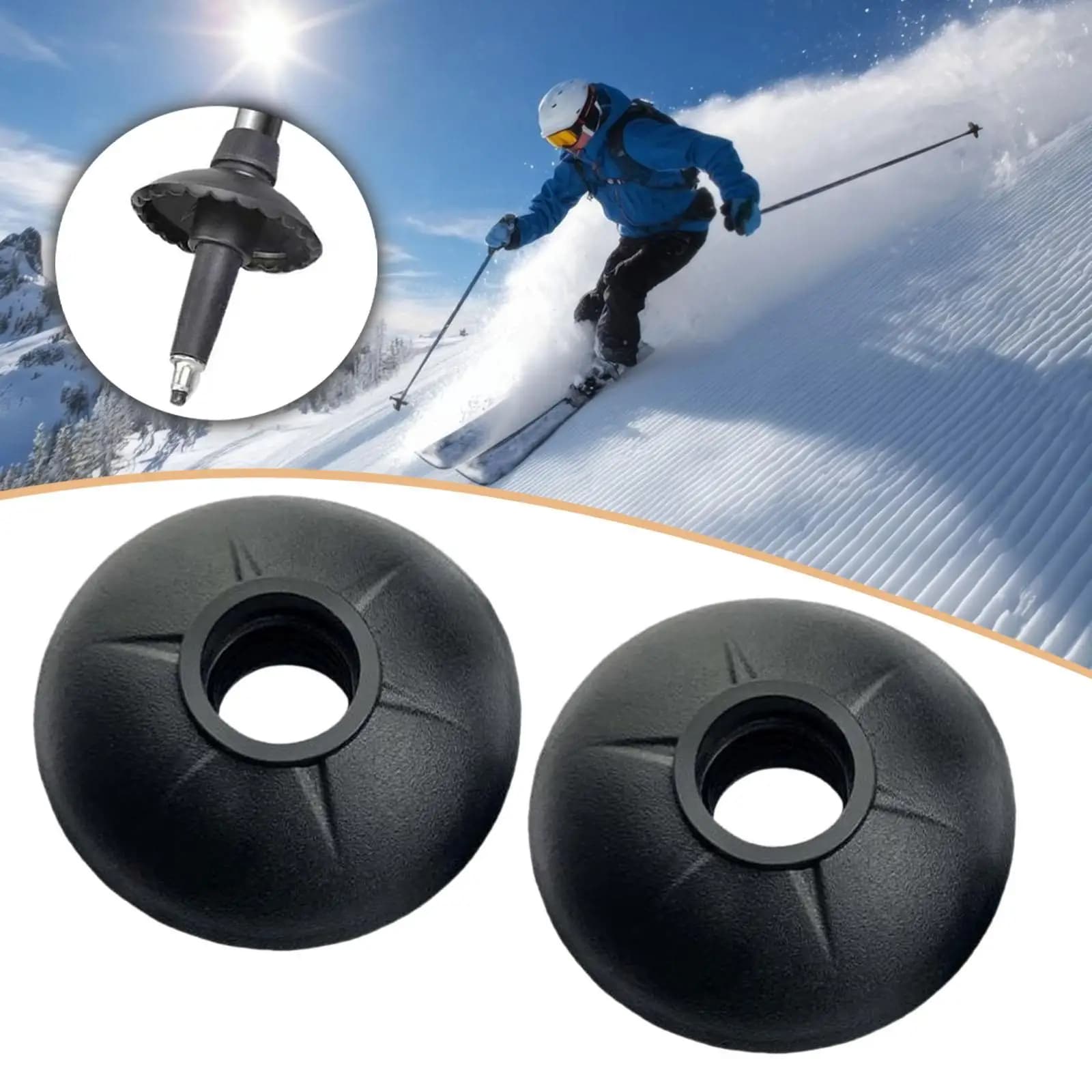 1/2 Pieces Plastic Skiing Basket, Trekking Stick Accessories, Hiking & Mountain Equipment