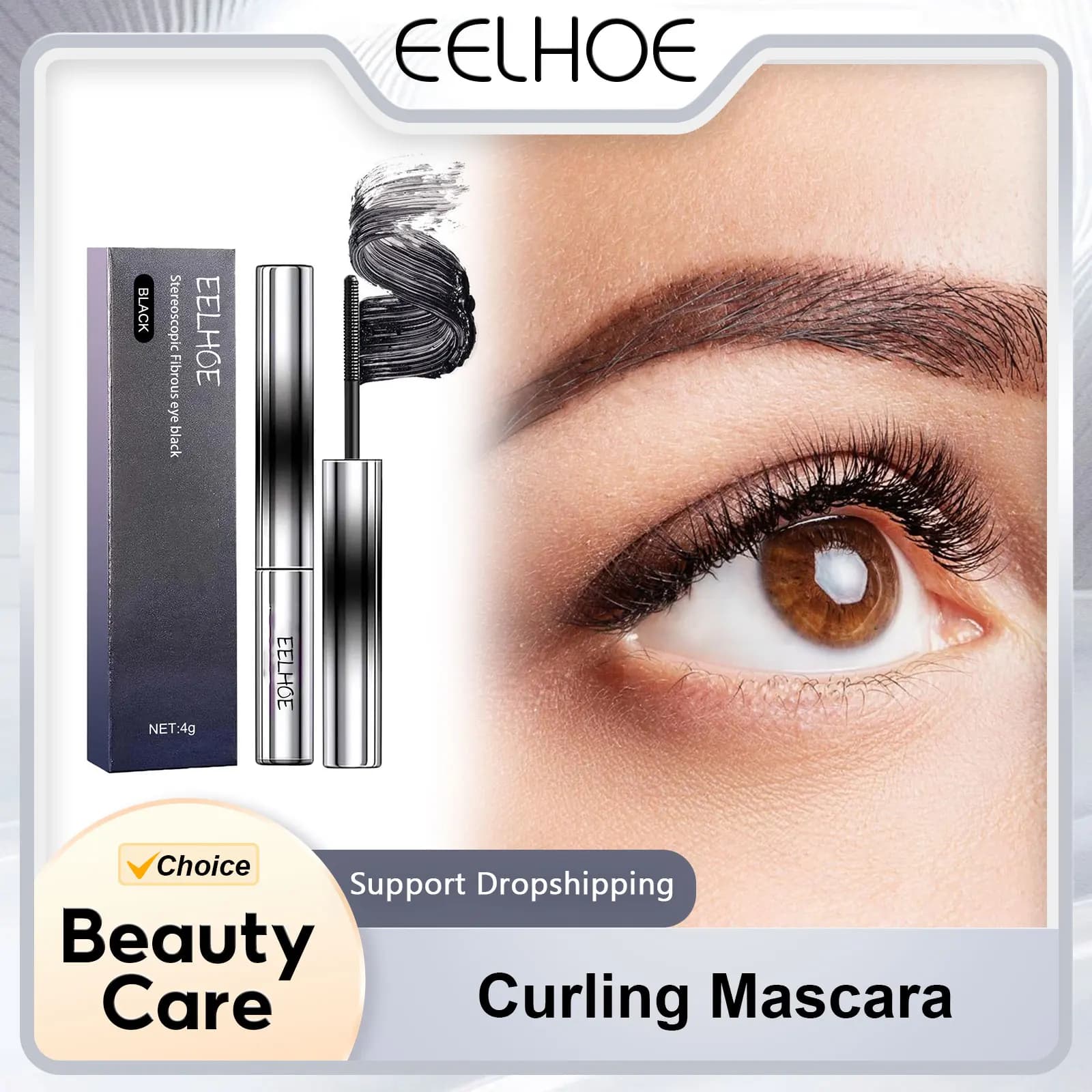 Curling Mascara Enduring Elongation Styling Eyelash Extension natural volume thickening silk fiber waterproof makeup 4g