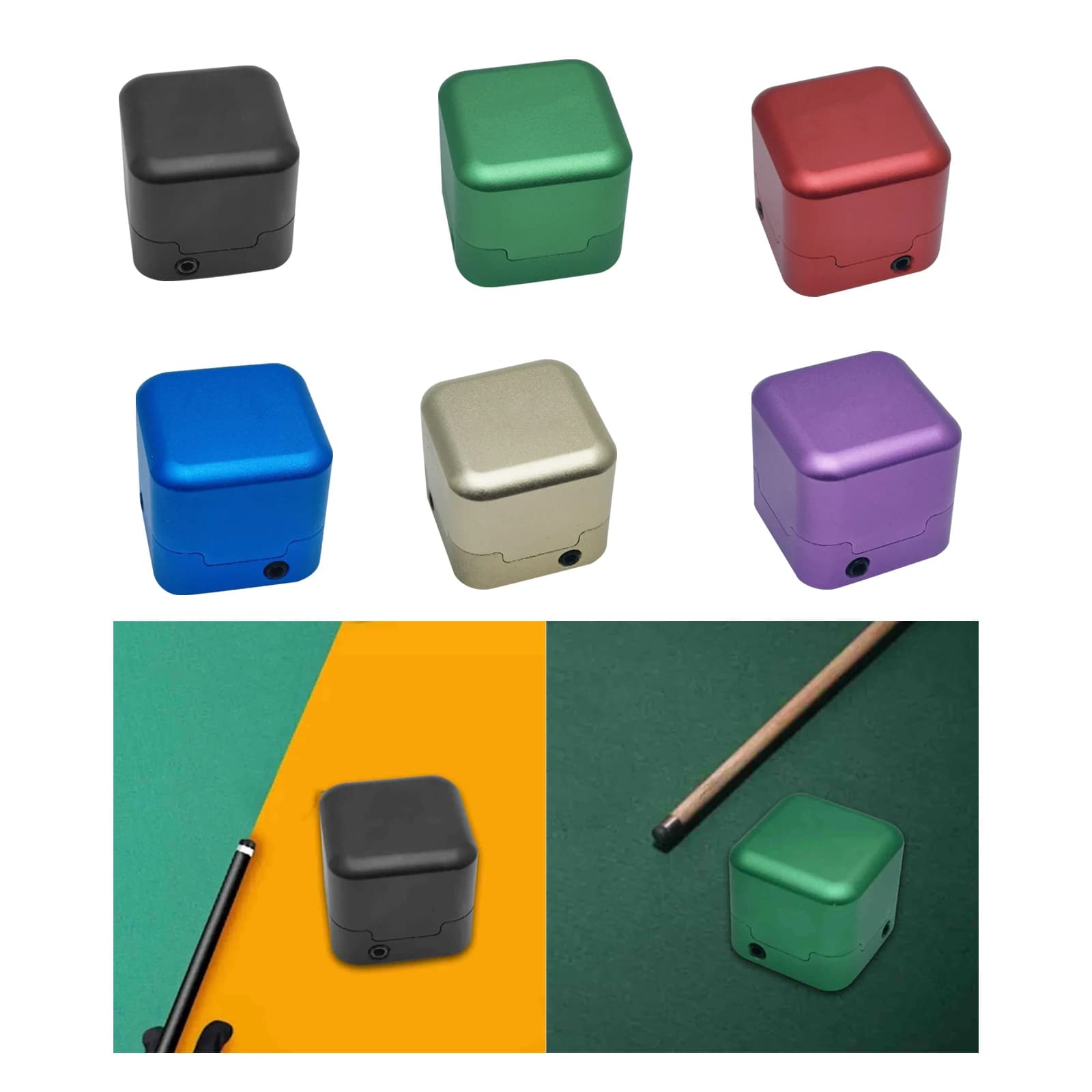 Durable Pool Chalk Holder Case Sturdy Aluminum Snooker Chalk Box with CarabinerBilliard Chalk Carry Case for No-Mess Storage
