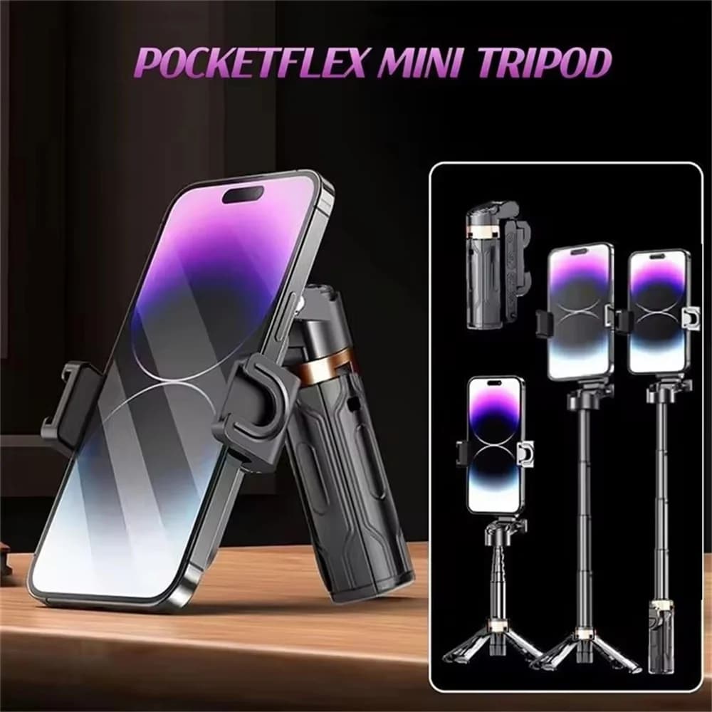 FANGTUOSI 2026 nuovo Mini selfie stick Treppiede Clip per telefono cellulare Supporto monopiede Con microfono Per iphone Smartphone Android