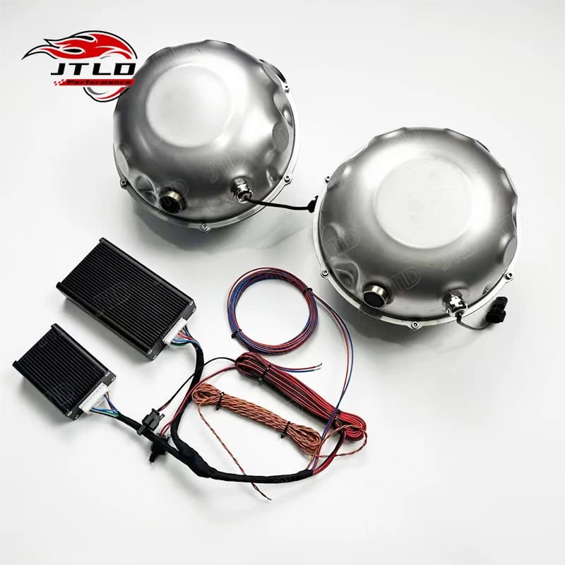 JTLD Performance Altoparlanti elettrici con suono attivo per scarico auto Tamburi di scarico booster con telecomando elettronico per smartphone