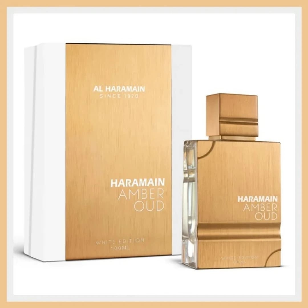 Al Haramain Amber Oud White Edition for Unisex - Arabian Perfume for Women & Men - Long Lasting Fragrance with Notes of Bergamot, Jasmine, Patchouli, Musk, Vanilla - Arabic Eau de Parfum Spray - 3.4 oz