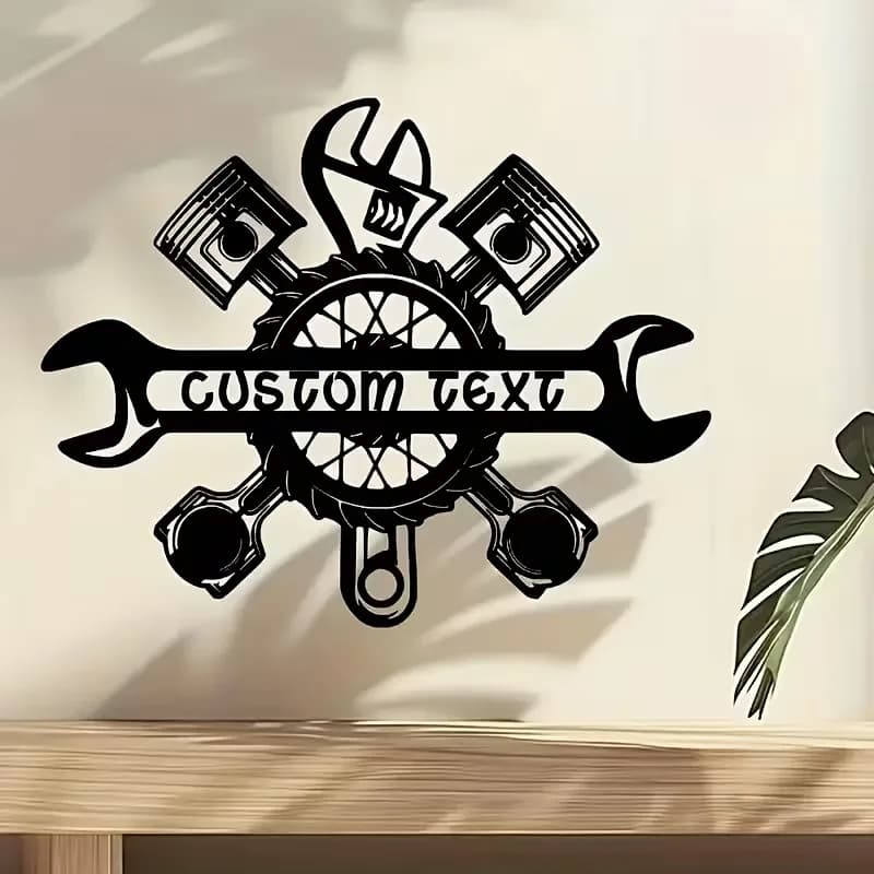 Personalized Metal Wall Art for Garage, Home and Exterior Decoration, Perfect Gift for Auto/Friendly Mechanics, Garage Accessories and Decorations
