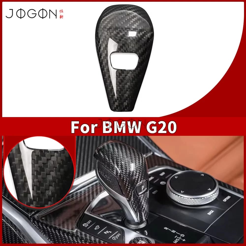 Real Carbon Fiber Gears Shift Knob For BMW G20 G21 X3 G01 X4 G02 2022 G29 G22 G23 G26 F40 F44 G42 Stick-on Car Interior Trim