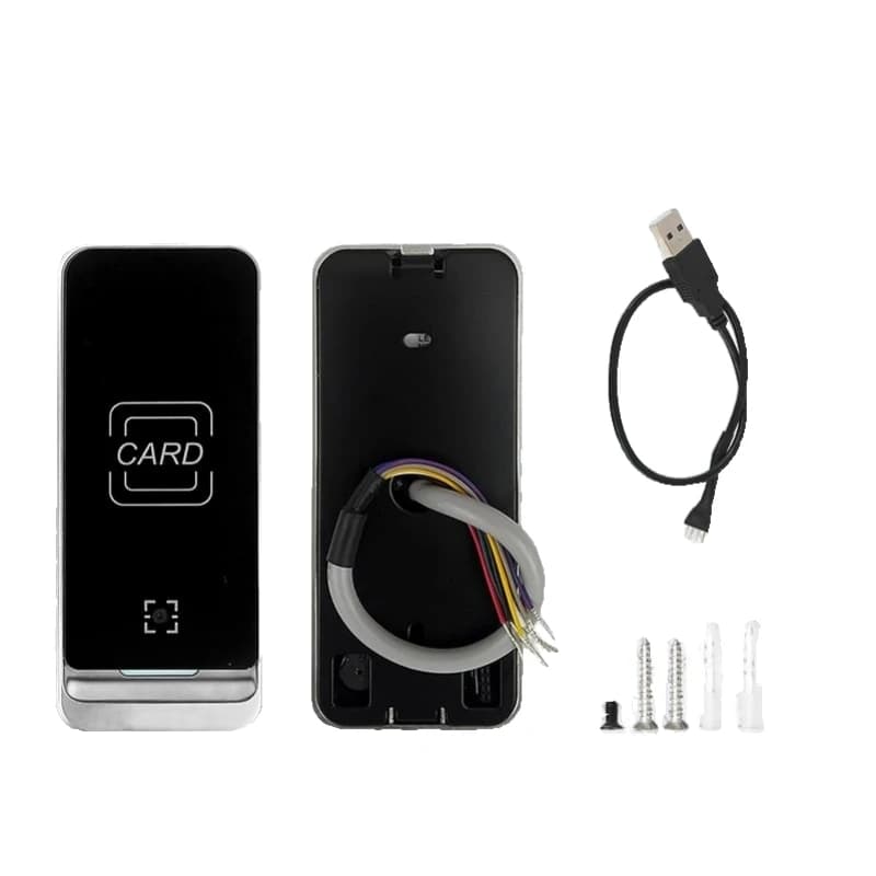 Lettore di schede RFID e NFC Mifare con uscita Wiegand 34/26, impermeabile IP67, 13.56Mhz QR600-V-M, per sistemi di controllo accessi e sicurezza.