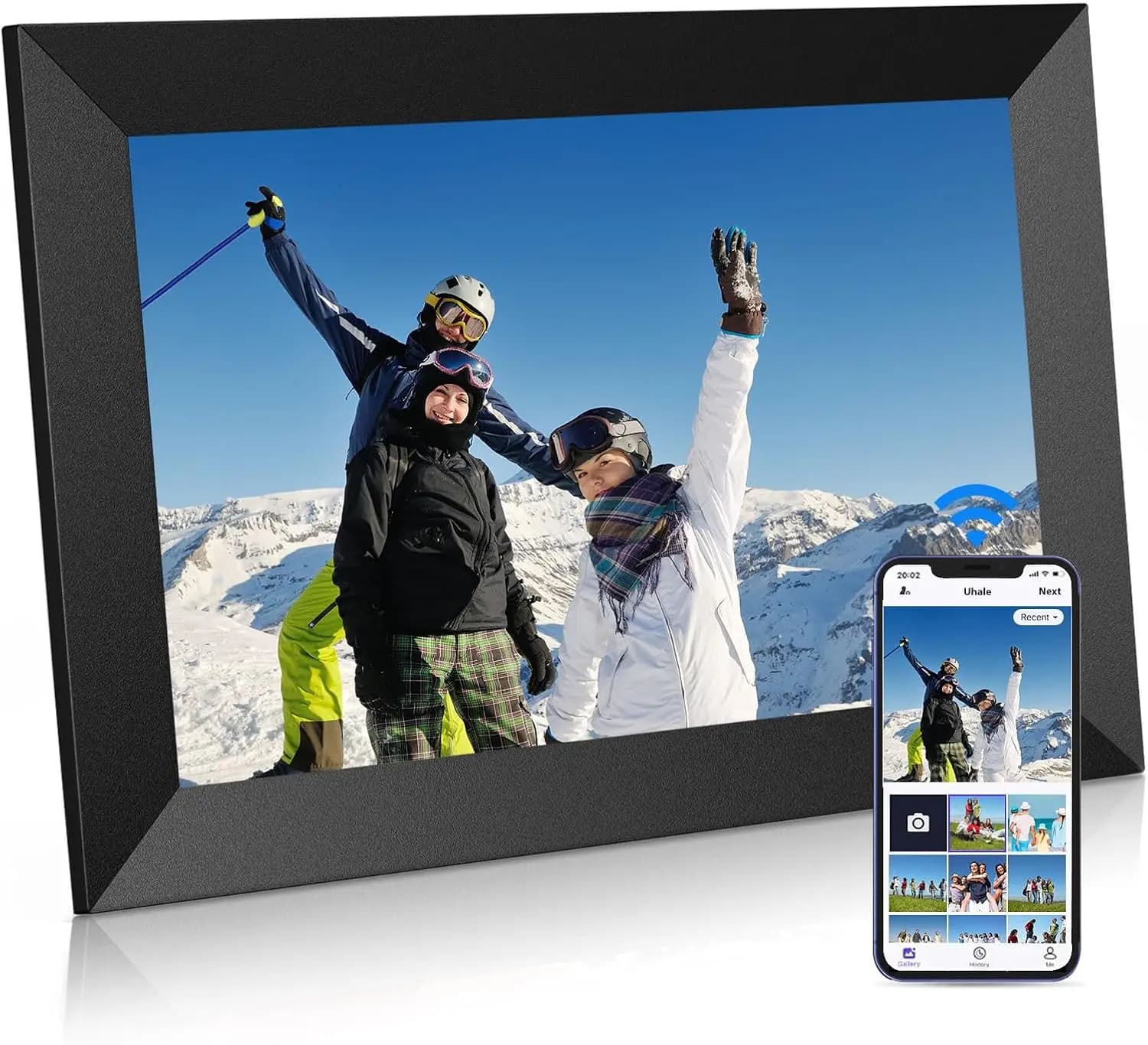 Cornice per foto digitale WiFi Touch screen HD IPS da 10,1 pollici Cornice per foto elettronica Presentazione Smart Ring Cornice per foto digitale con app