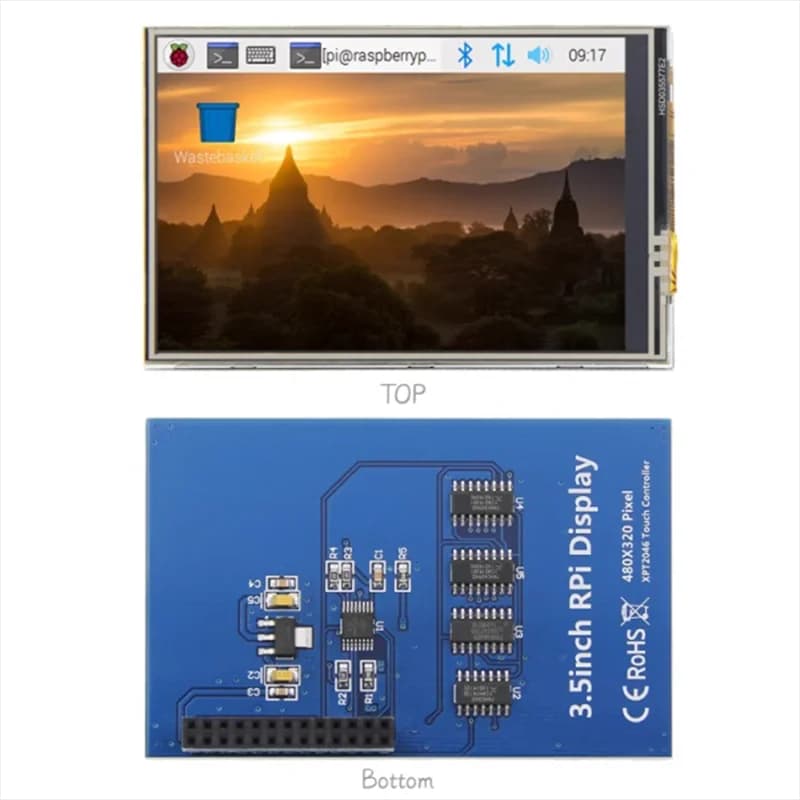 Rapberry Pi 3.5 Inch Touch Screen LCD Display 480X320 Pixel Driver ILI9486 3.5" TFT SPI Color Screen for Raspberry Pi 3B/3B+/4B
