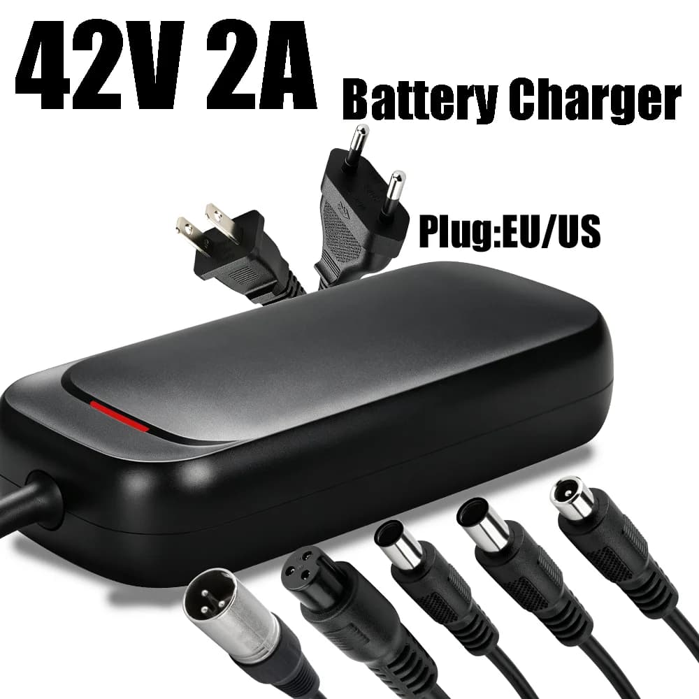42V 2A 84W Lithium Battery Charger Adapter for 36V 10S Battery Pack Smart CC CV Fast Charging Auto Stop Electric Scooter E Bike