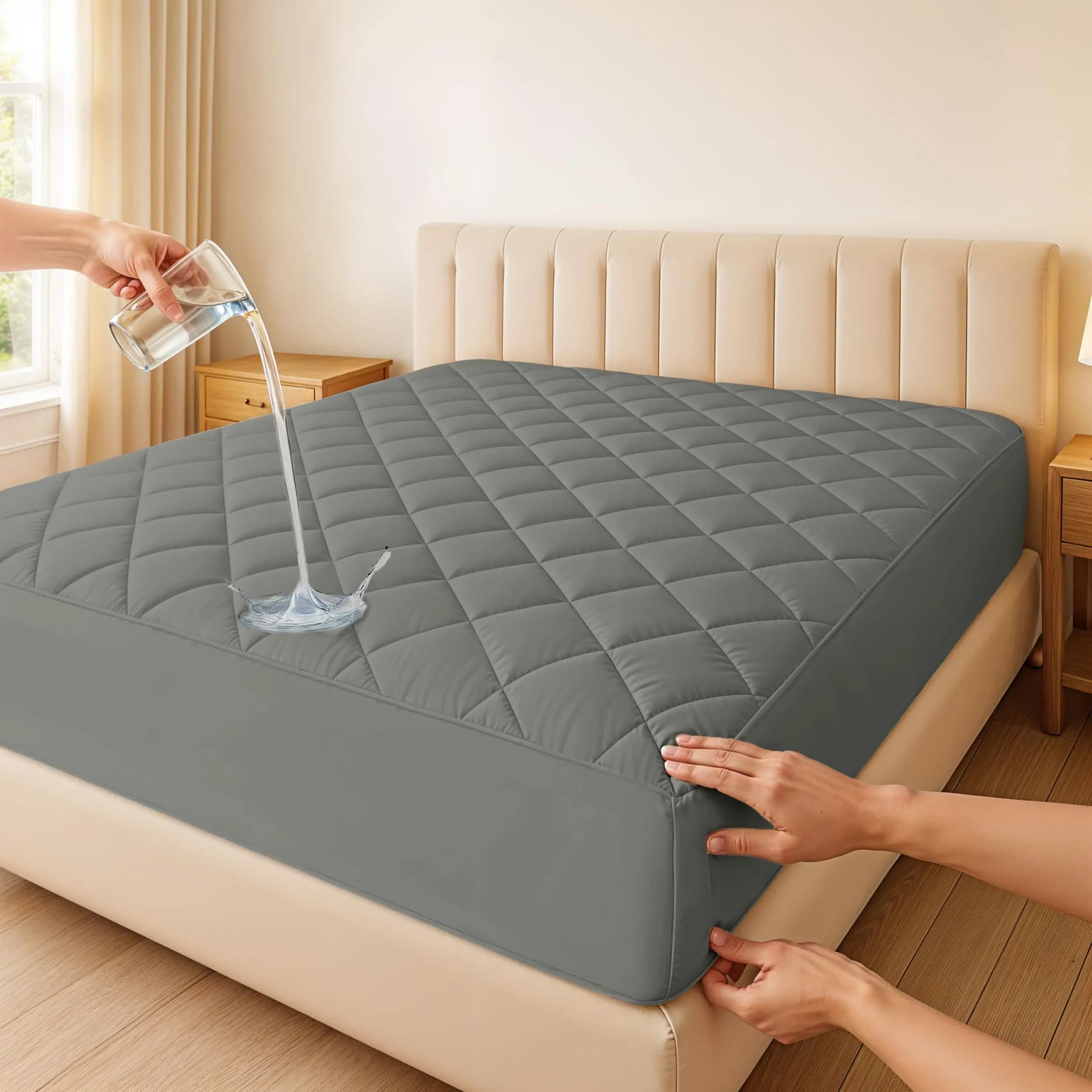 LUX Décor Twin XL - Elasticized Quilted Protection for Mattress up to 16 Depth Poles - Soft and Breathable