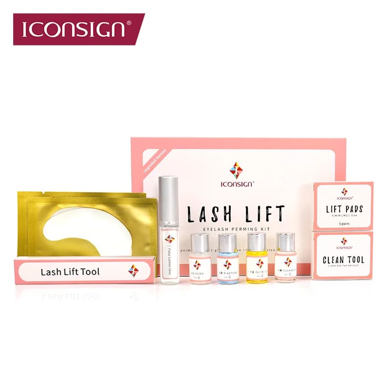 ICONSIGN Versione di aggiornamento Lash Lift Kit Sollevamento ciglia Durata 6-8 settimane Lash Perm Ciglia Enhancer Calia Strumenti per il trucco