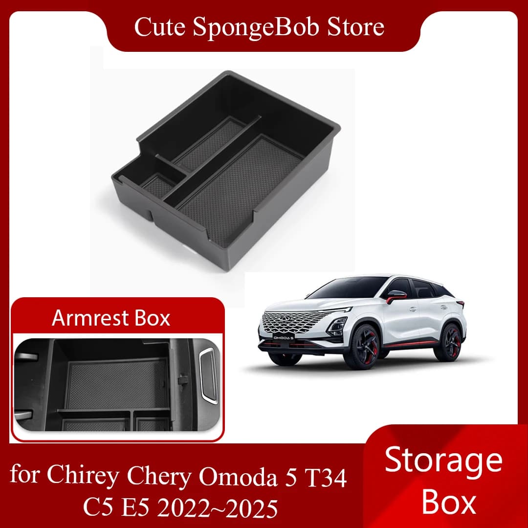 Scatola di immagazzinaggio per auto per Chirey Chery Omoda 5 T34 C5 E5 2022 ~ 2025 2023 ABS bracciolo console centrale articoli vari organizzatore vassoio accessori