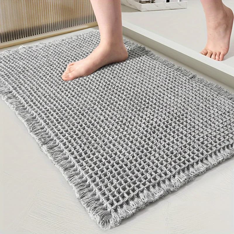 Tappetini da bagno per bagno Tappeti da bagno super assorbenti antiscivolo lavabili in lavatrice Tappetini da bagno con supporto in gomma