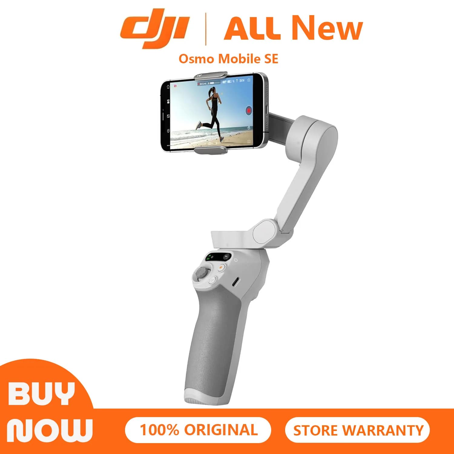 DJI Osmo Mobile SE All New 3-Axis Phone Gimbal with Built-In Tripod Selfie Stick Gimbal Stabilizer for Smooth Mobile Videography