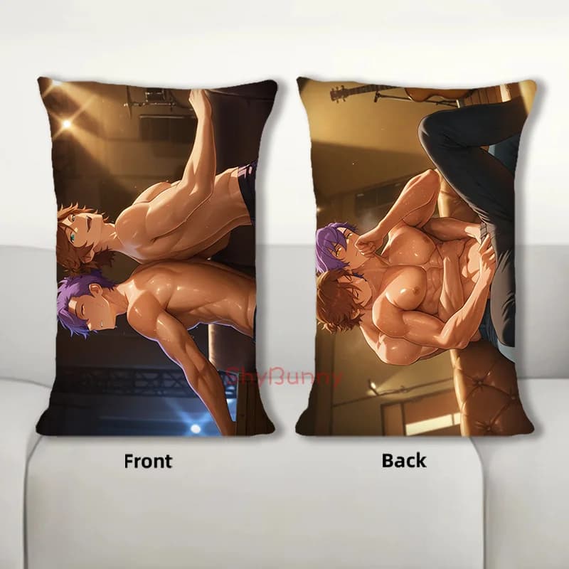 Dakimakura Anime Madara Mikejima & Adonis Federa per cuscino per il corpo Cuscino per divano Stampa fronte-retro Federa per cuscino 40X60 cm