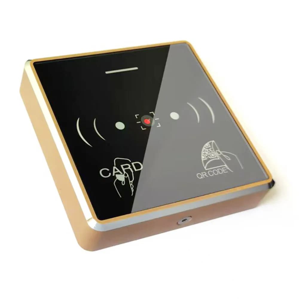 Lettore di Controllo Accessi RFID 13.56Mhz in Lega di Alluminio, Lettore NFC Sottile con Codice QR, Lettore di Carte per Controllo Accessi con RS485 Wiegand