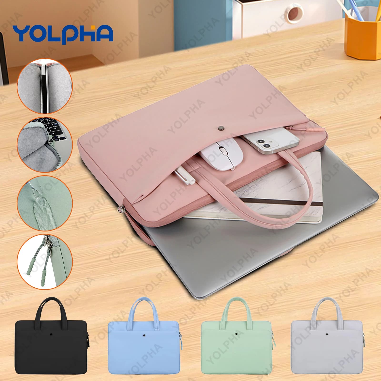 Borsa per laptop Borsa per tablet Borsa per computer portatile impermeabile per MacBook Air Pro da 13/14/15.6 pollici Lenovo Xiaomi HP ASUS Dell