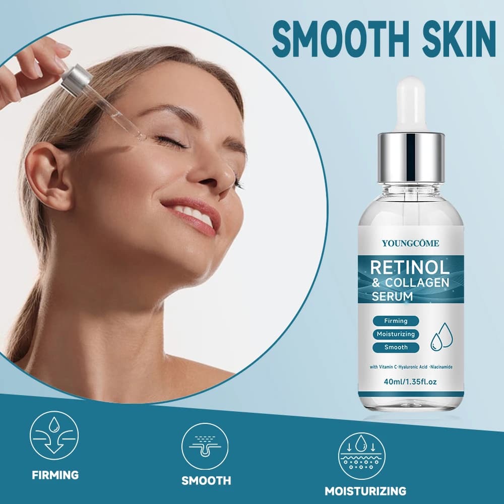 Retinol Wings Serum Face Collagen Hyaluronic Acid Front Thin Lines Lifting Anti-Aging Siero Incandescent Face Skin Care New