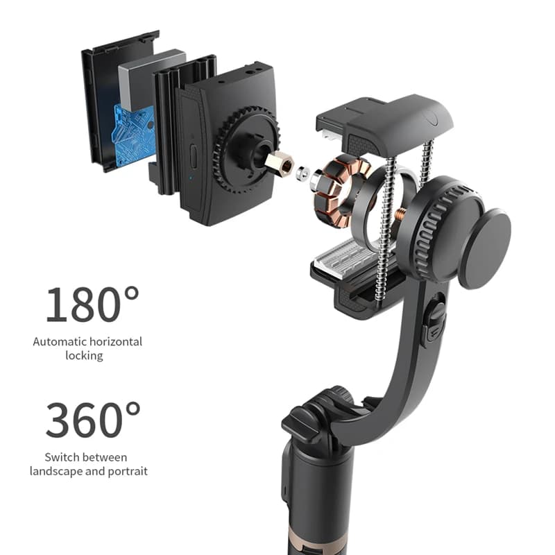 Roreta 2023 NUOVO Stabilizzatore Gimbal Selfie Stick Treppiede Wireless Pieghevole con Otturatore Bluetooth Monopiede per IOS Android