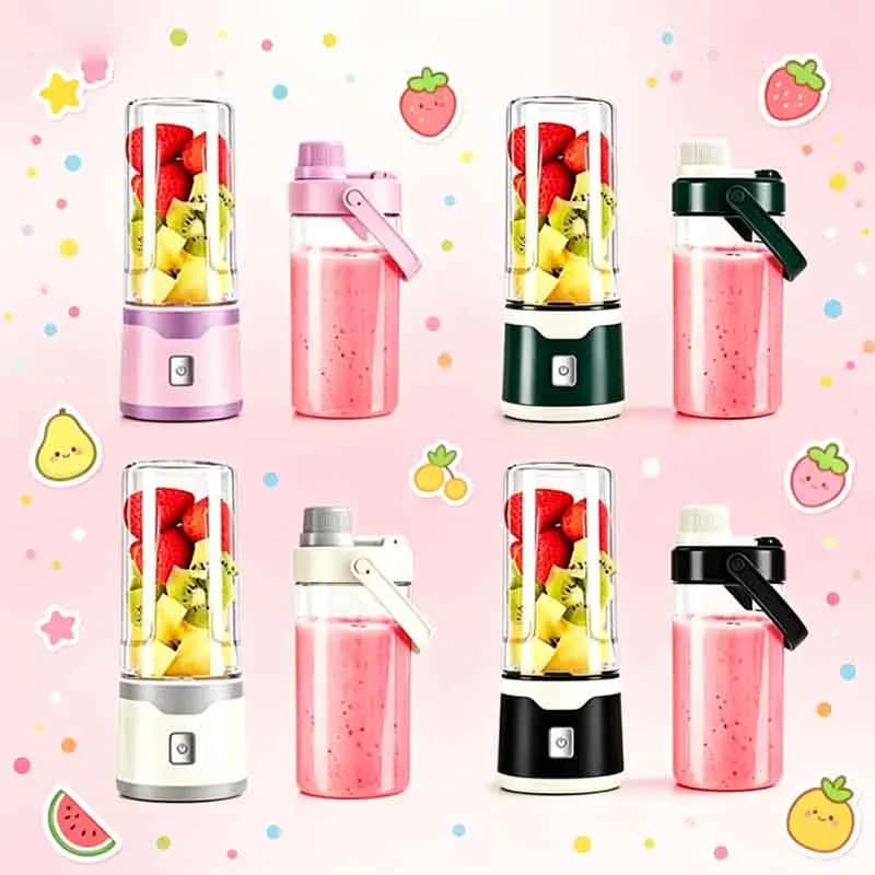 Portable Fruit Juice Blenders Summer Personal Electric Mini Bottle Home USB 18 Blades Juicer Cup Machine For Kitchen
