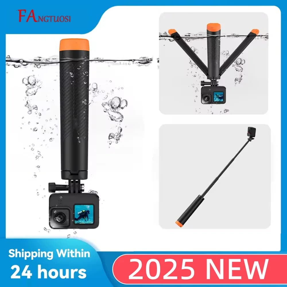 FANGTUOSI Barra di galleggiamento subacqueo Mergulho Allungabile Selfie Stick Treppiede per Gopro Insta360 DJI OSMO Action Camera Accessori