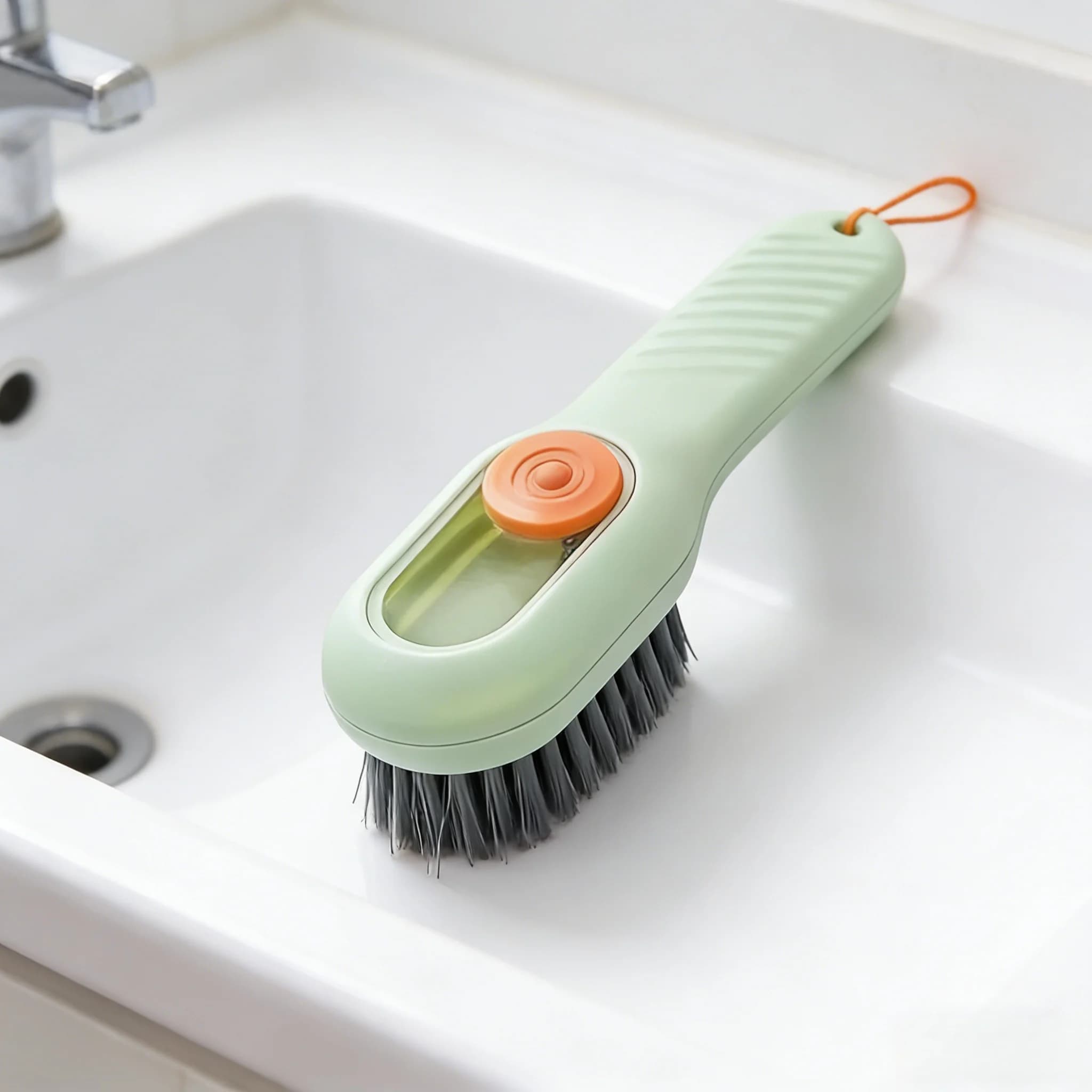 1 spazzola verde per la pulizia delle scarpe con setole morbide – Setole in nylon resistenti per rimuovere polvere e detriti senza lasciare graffi