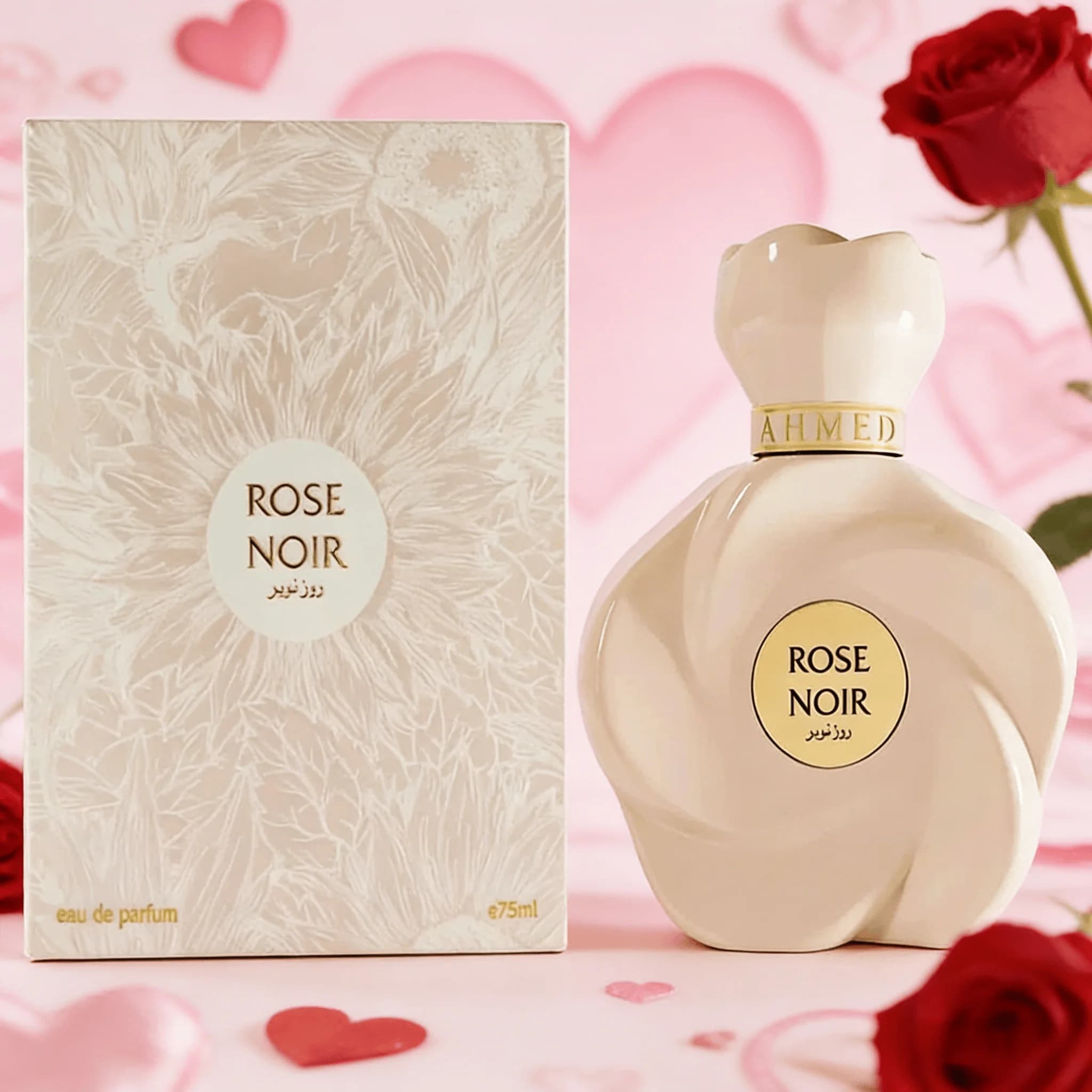 Rose Noir by Ahmed Al Maghribi EDP Eau De Parfum for Men and Women - 75 ML