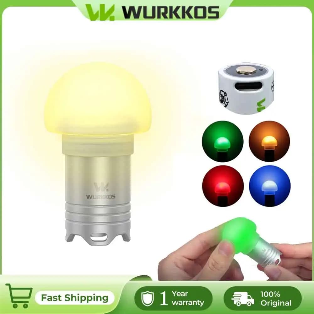Wurkkos DL04 Mini Luce Segnaletica Subacquea 100m 3000K, Portachiavi EDC per Corsa Notturna/Porta Cani, Novità 2026