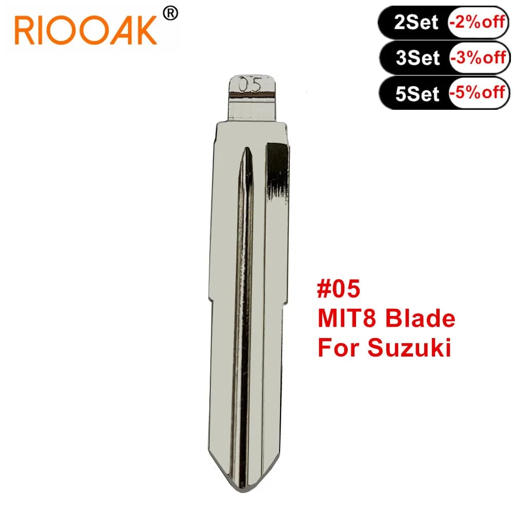 10pcs/lot Replacement Metal Blank Uncut Flip KD Remote Key Blade Type #05 MIT8 for Suzuki Wagon R Chevrolet Spark