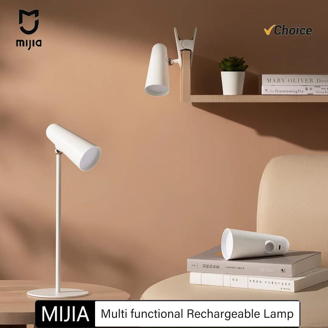 New Mijia Multifunction Desk Lamp Type-c Rechargeable 3 In 1 Portable Reading Table Rendering Light Clip Lamp Flashlight