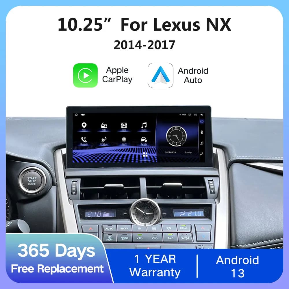 10.25Inch Wireless CarPlay Radio For Lexus NX 2014-2017 Car radio Car stereo Car Multimedia with Android Auto