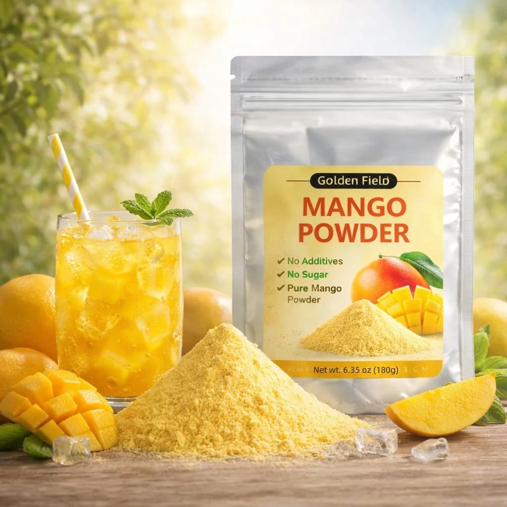 6,35 oz Polvere di Mango, Polvere di Frutta Liofilizzata, Pura, Senza Additivi, Facile da Miscelare, da Manghi