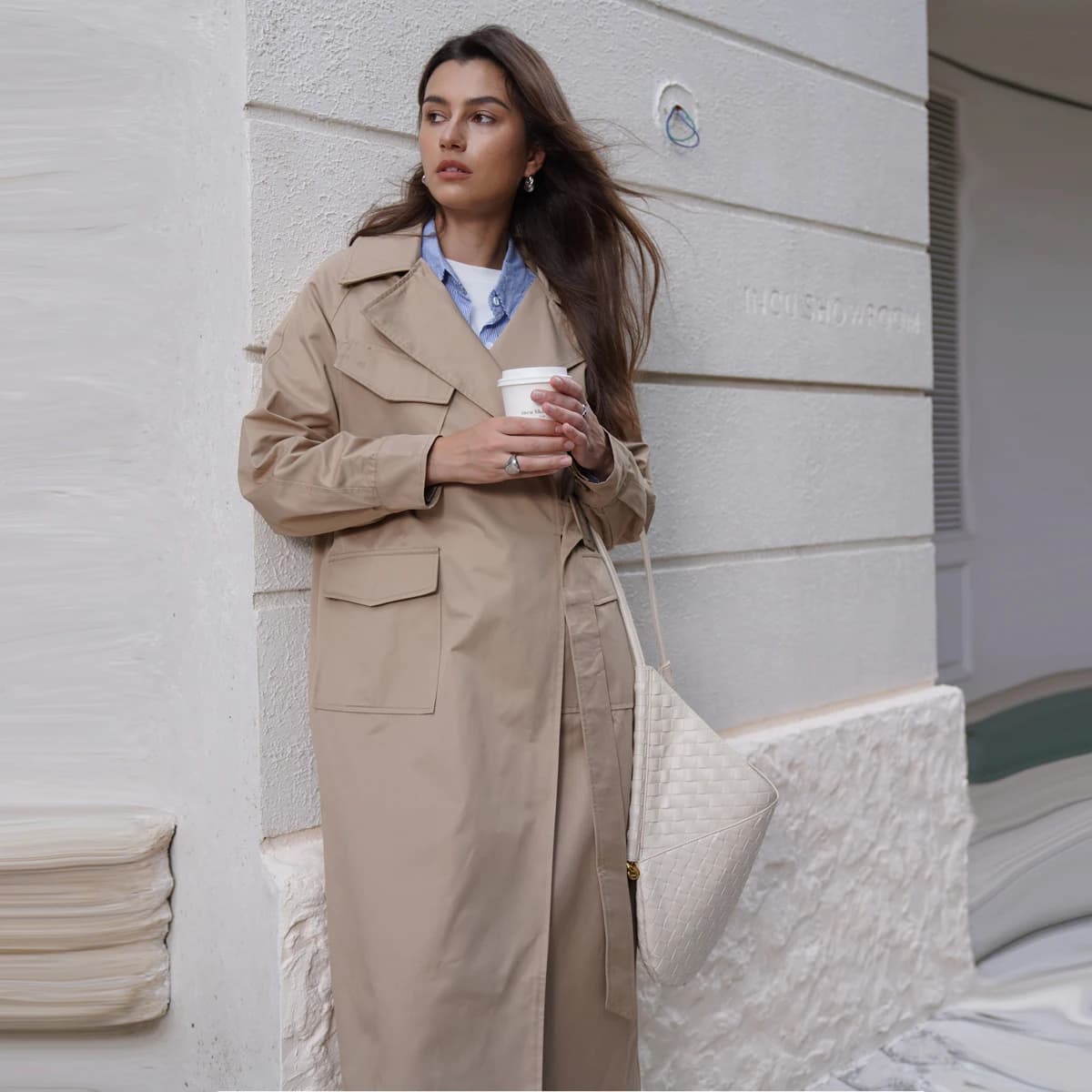 Trench Casual alla moda autunno/inverno 2024 da donna