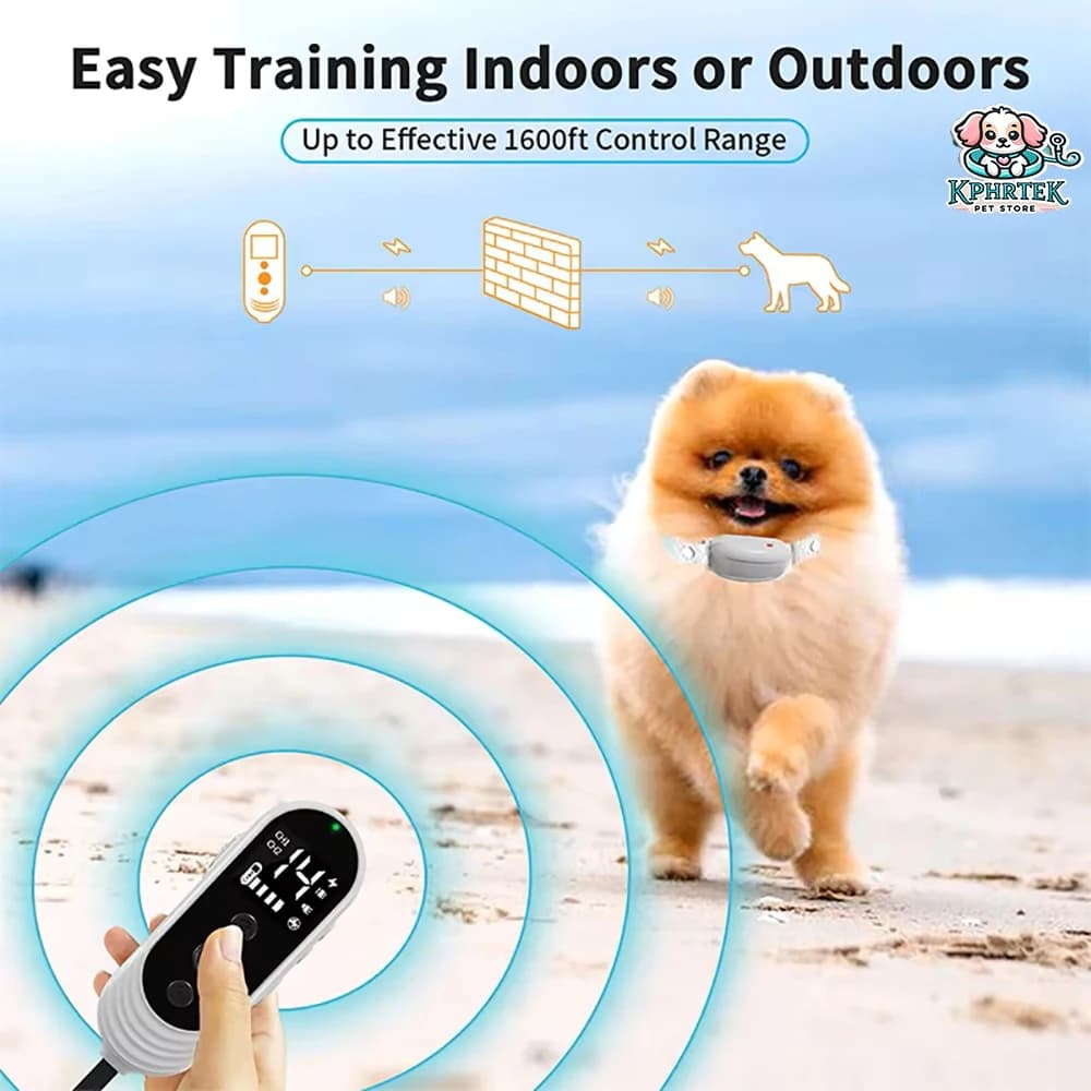 Dispositivo per smettere di abbaiare il collare per cani con scosse elettriche telecomandate con portata di 500M, strutture ricaricabili e impermeabili