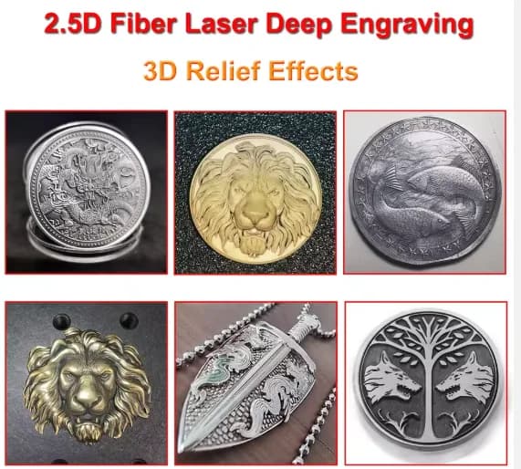 60W 100w 2.5D 3D Dynamic marking machine 3D JPT Mopa Laser Engraver marking on metals