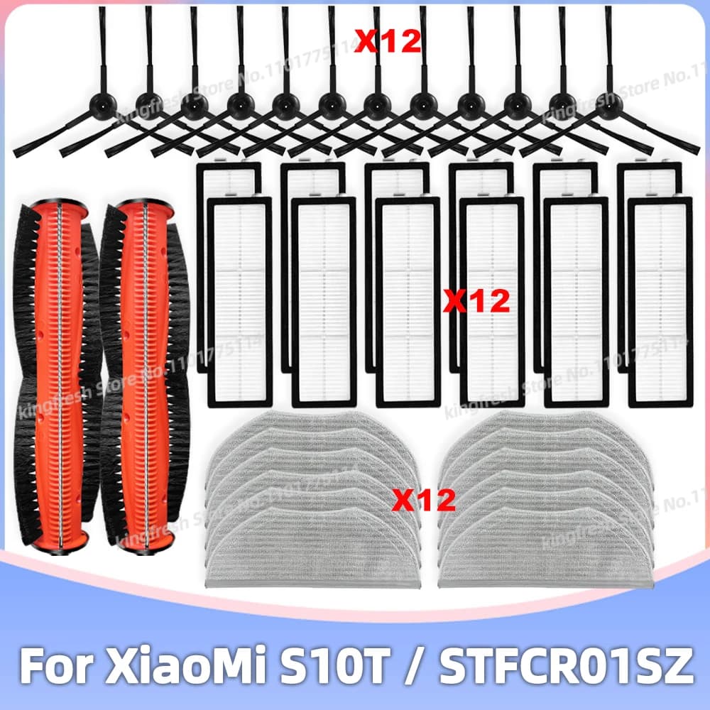 Compatibile Per XiaoMi Robot Aspirapolvere S10T STFCR01SZ Pezzi di Ricambio di Ricambio Accessori Rullo Spazzola Laterale Filtro Hepa Mop Panno