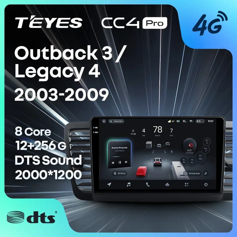 TEYES CC4 PRO Per Subaru Outback 3 Legacy 4 2003 - 2009 CarPlay Radio Multimedia Stereo Car play Android Auto 2DIN Autoradio