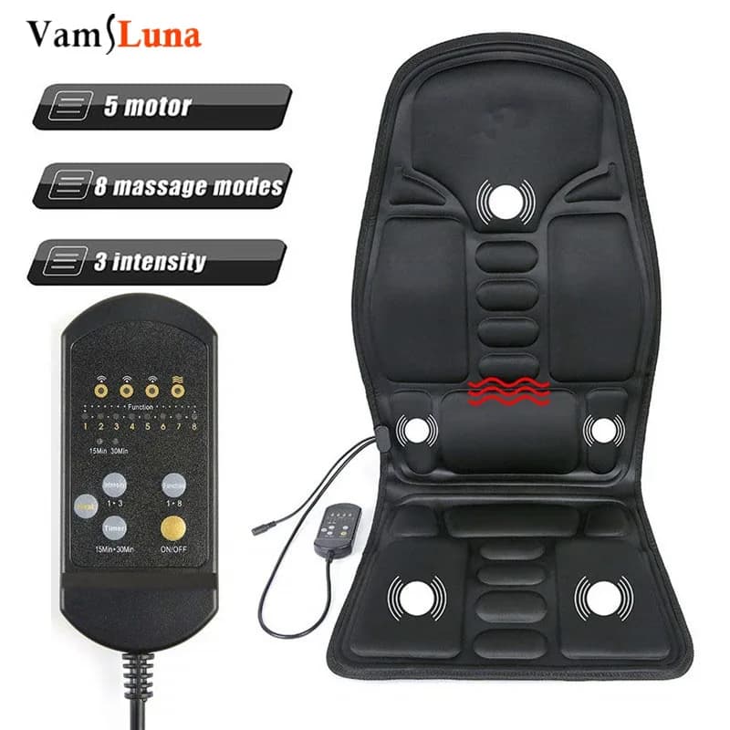 Corpo intero schiena collo vita terapia a infrarossi massaggio riscaldato vibratore elettrico cuscino sedile auto casa ufficio sedia da massaggio tappetino