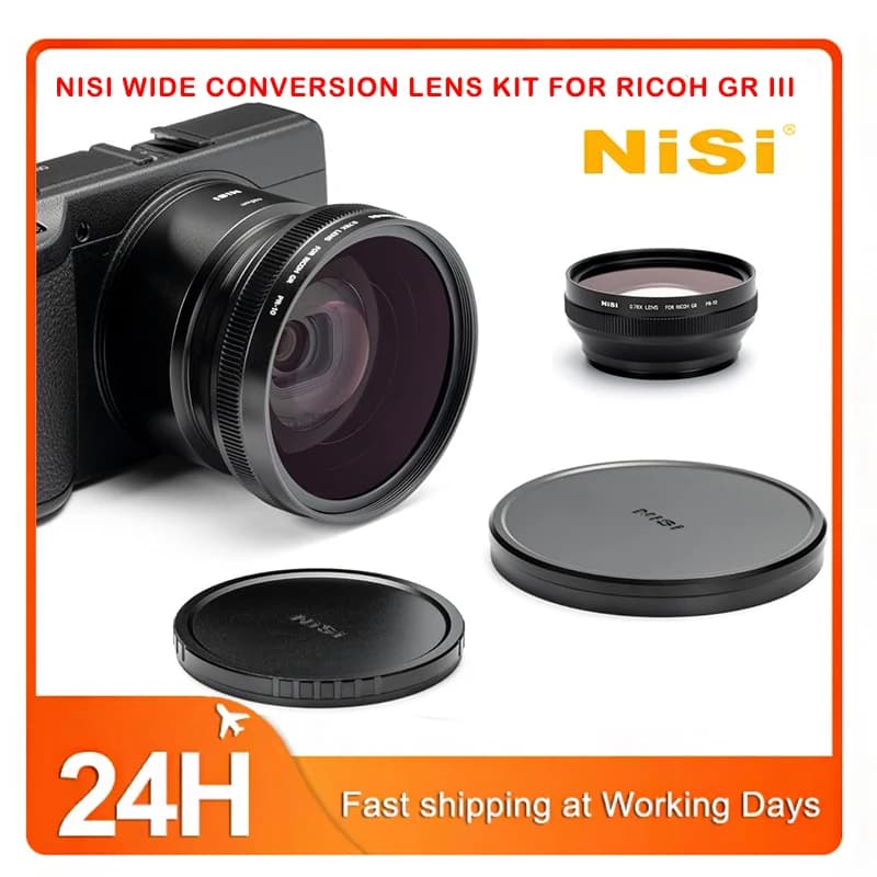 NiSi Wide Conversion Lens Kit For Ricoh GR III PR-10 0.78x Wide Lens PR-11 GR3 Adapter Secure Lock 21mm Equivalent Camera