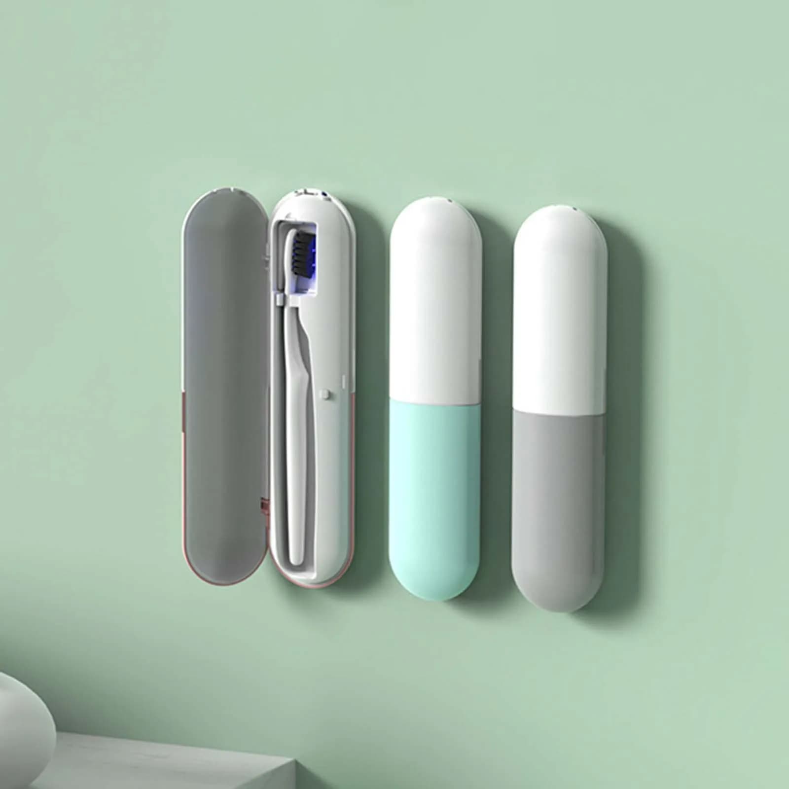 Disinfettante per spazzolino portatile Copertura per spazzolino intelligente Custodia da viaggio per spazzolino da denti Supporto per detergente per spazzolino da bagno Viaggio a casa