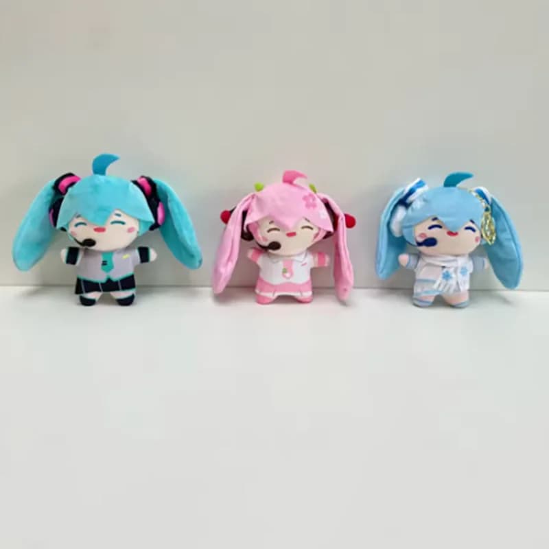 Bambola di Peluche Hatsune Miku con Doppia Coda Girevole, Ciondolo per Borsa, Ornamento Decorativo, Modellino Giocattolo, Regalo di Compleanno