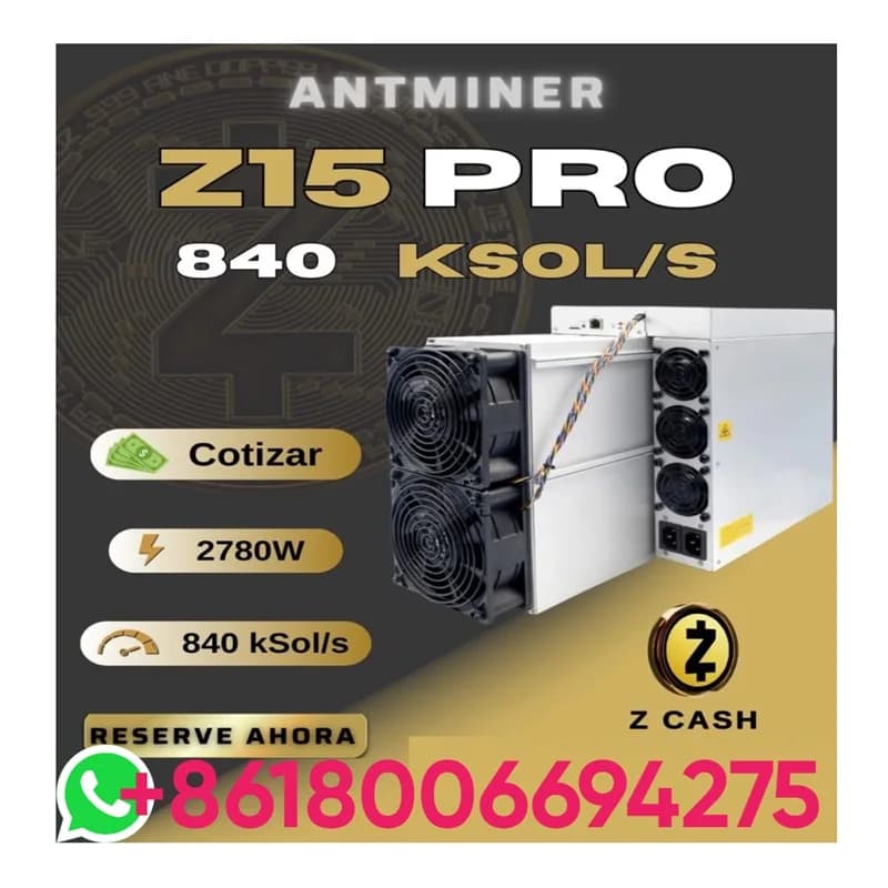 B. OTTIMA OFFERTA Nuovo BITMAIN Antminer Z15 Pro 860 KSOL/S 2860W Miner ASIC per Zcash ZEC CAVO DI ALIMENTAZIONE INCLUSO
