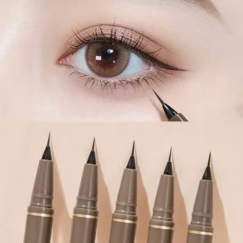 L'eyeliner sottile da 0,05 mm è un eyeliner liscio e duraturo, sottile, ad asciugatura rapida e duraturo, 4 colori, impermeabile, senza sbavature