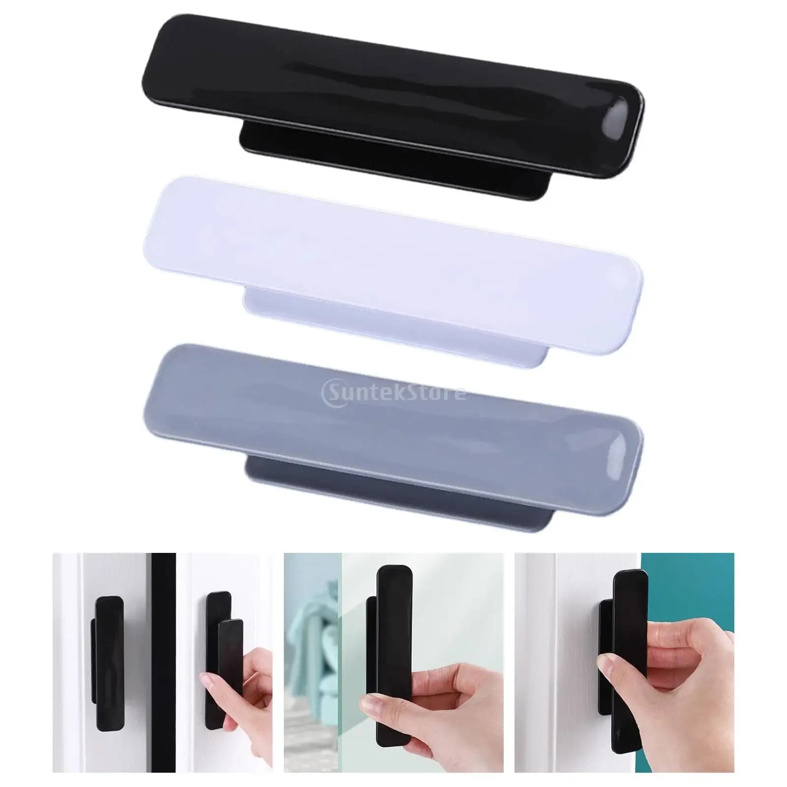 2x maniglie per cassetti dell'armadio tirante istantaneo per armadio porta scorrevole per doccia porta finestra push pull aiutante stick sulla maniglia