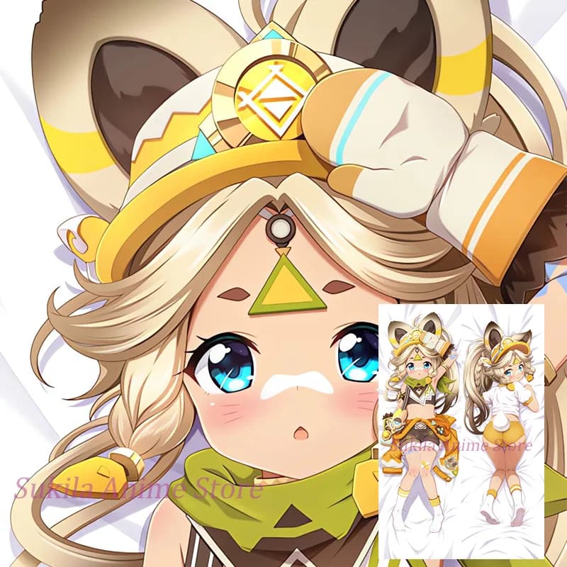 Dakimakura Kachina Genshin Impact Anime Federa per cuscino per il corpo Stampa fronte-retro Federa a grandezza naturale
