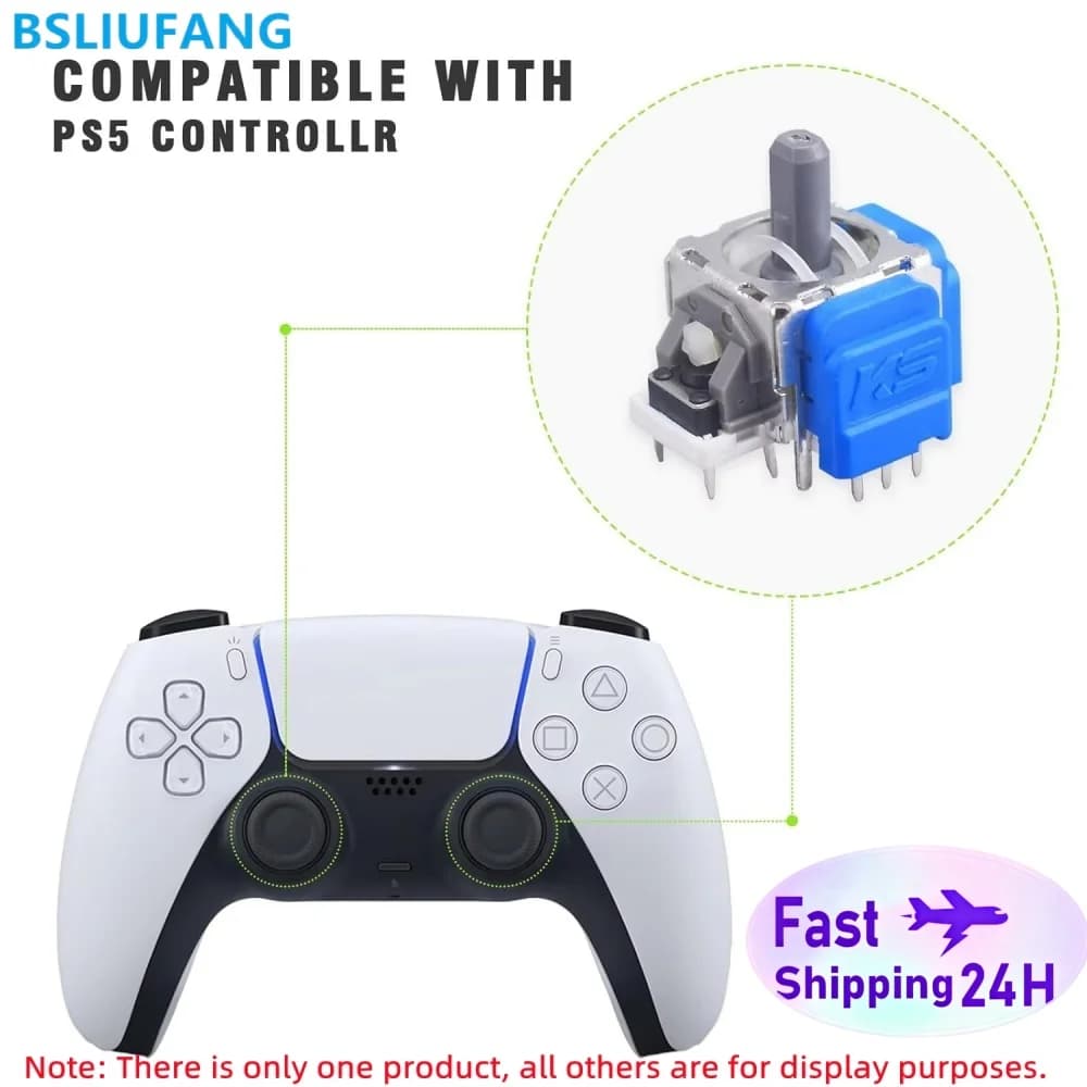 Joystick Elettromagnetico TMR per Controller PS5, Kit di Sostituzione Senza Deriva, Accessori per Gamepad con Sensore Analogico 3D