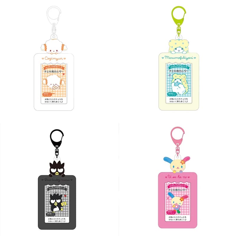 Sanrios Cute Anime Badtz-Maru Porta carte per pianoforte Kuromi Meme Bus Metropolitana Custodia per controllo accessi Borsa Foto Portachiavi Pendenti